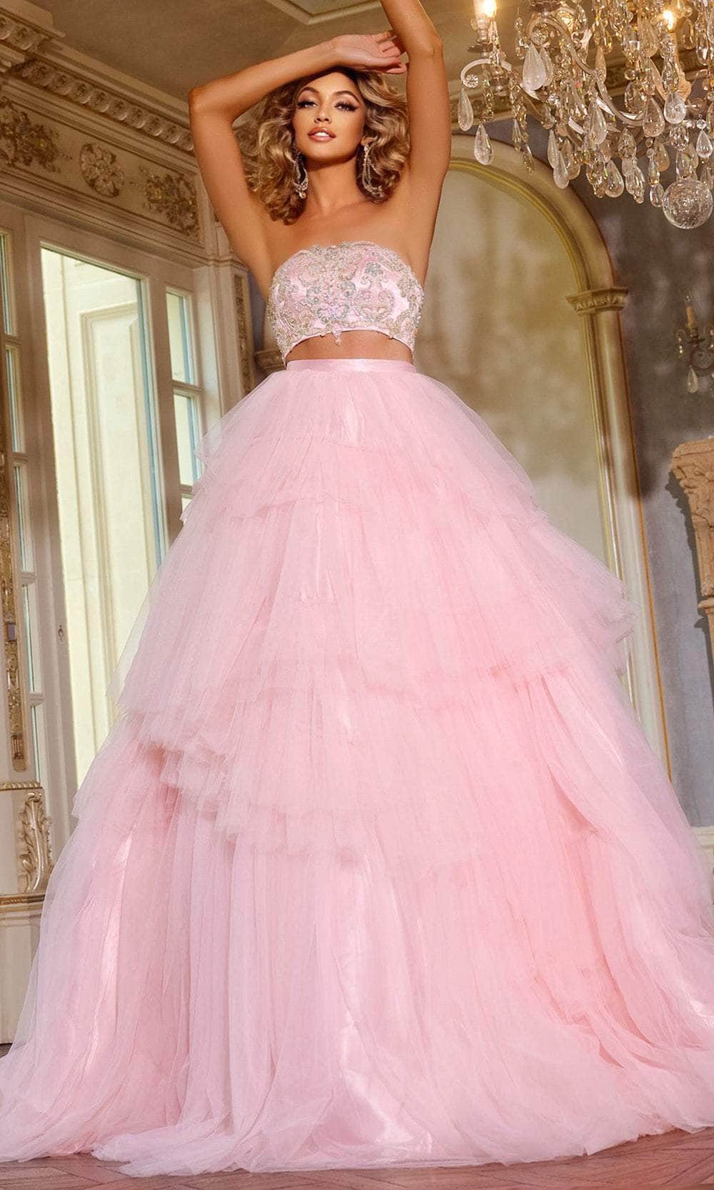 Jovani D5112 - Strapless Two-Piece Prom Gown Special Occasion Dress