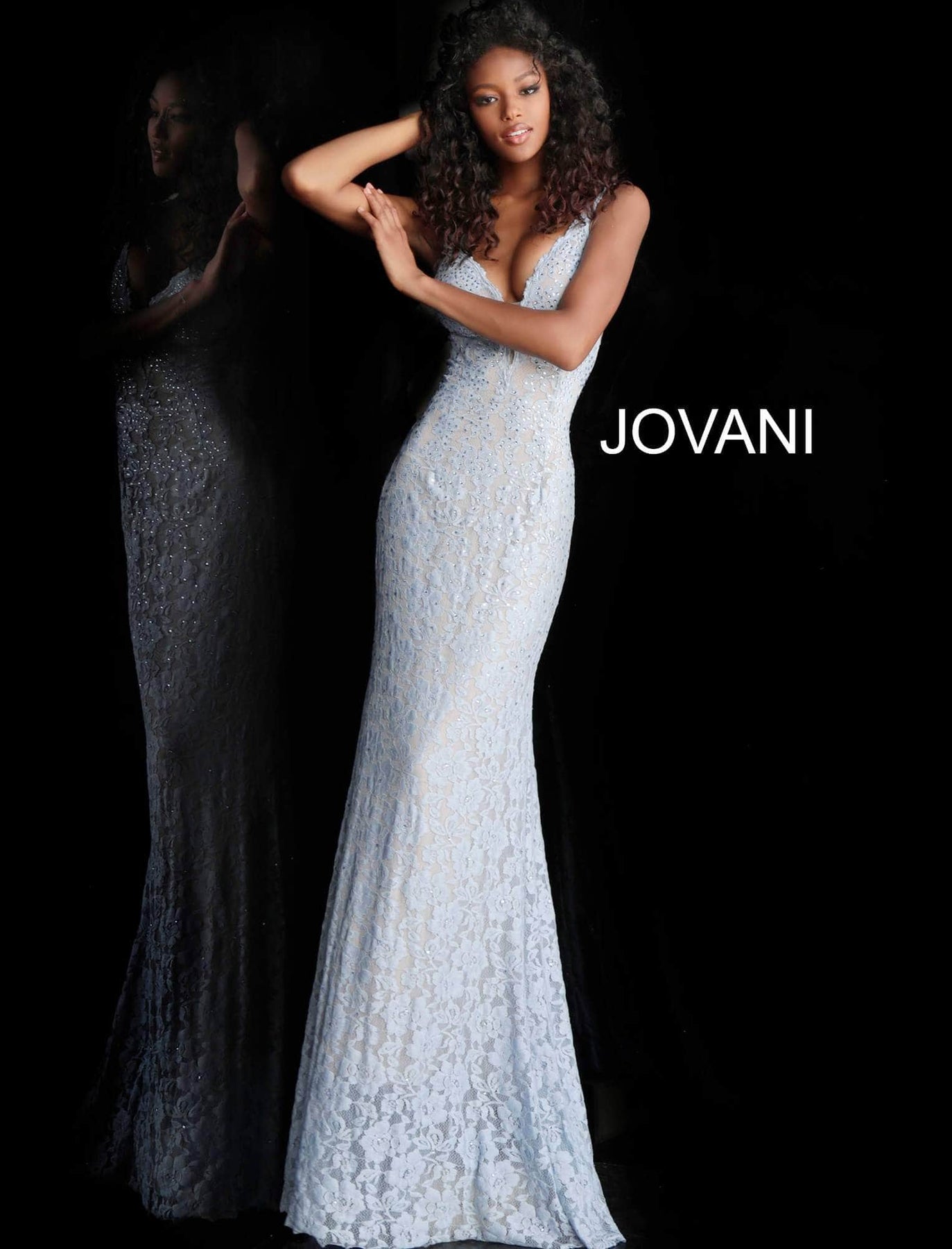 Jovani - Fitted Lace Prom Dress 48994 Prom Dresses