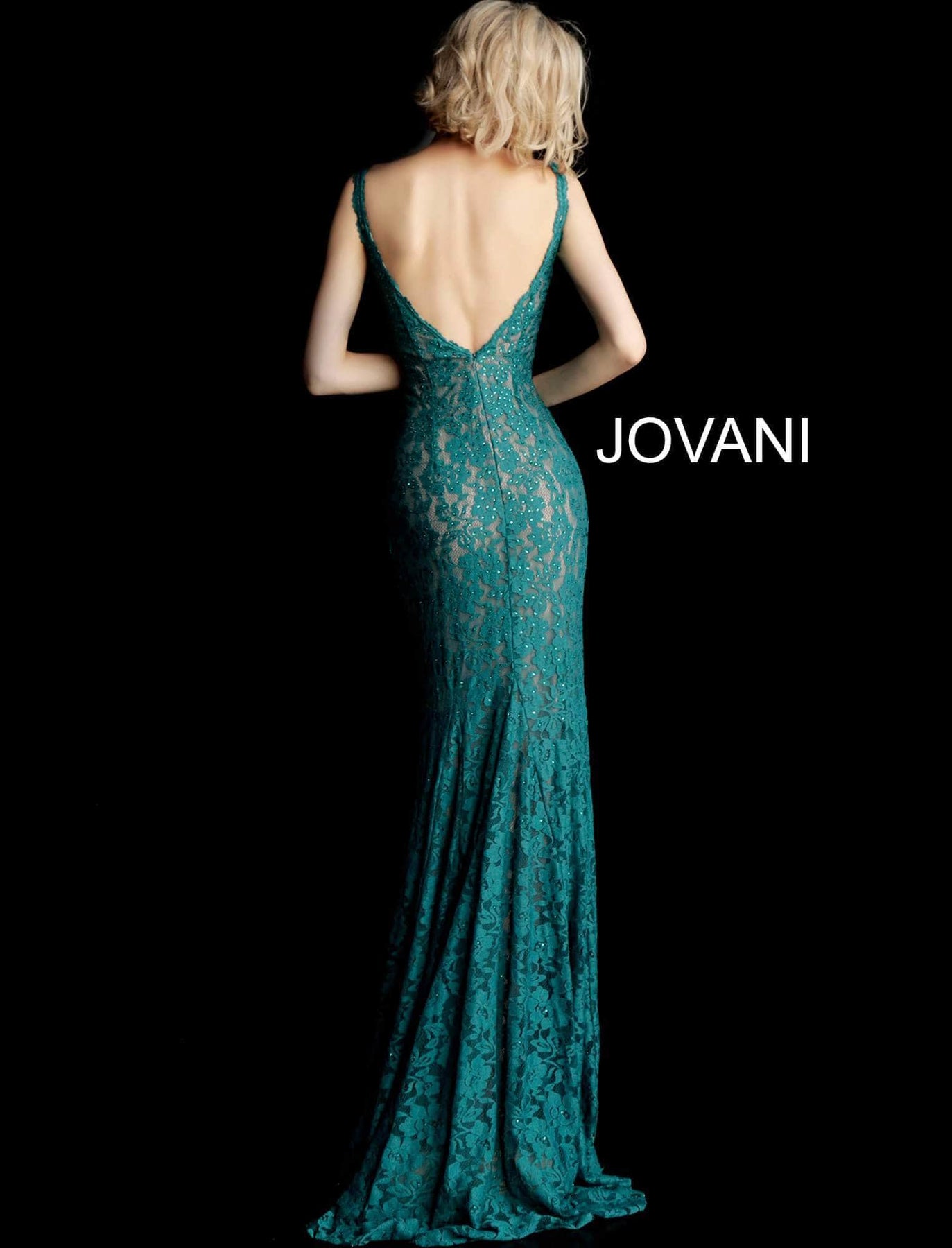 Jovani - Fitted Lace Prom Dress 48994 Prom Dresses