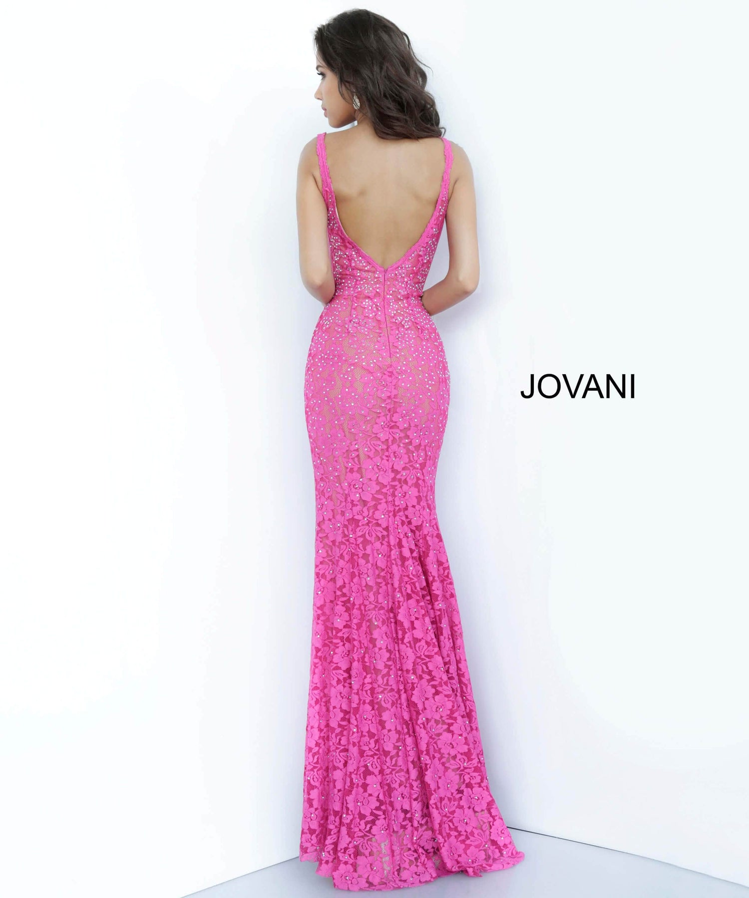 Jovani - Fitted Lace Prom Dress 48994 Prom Dresses