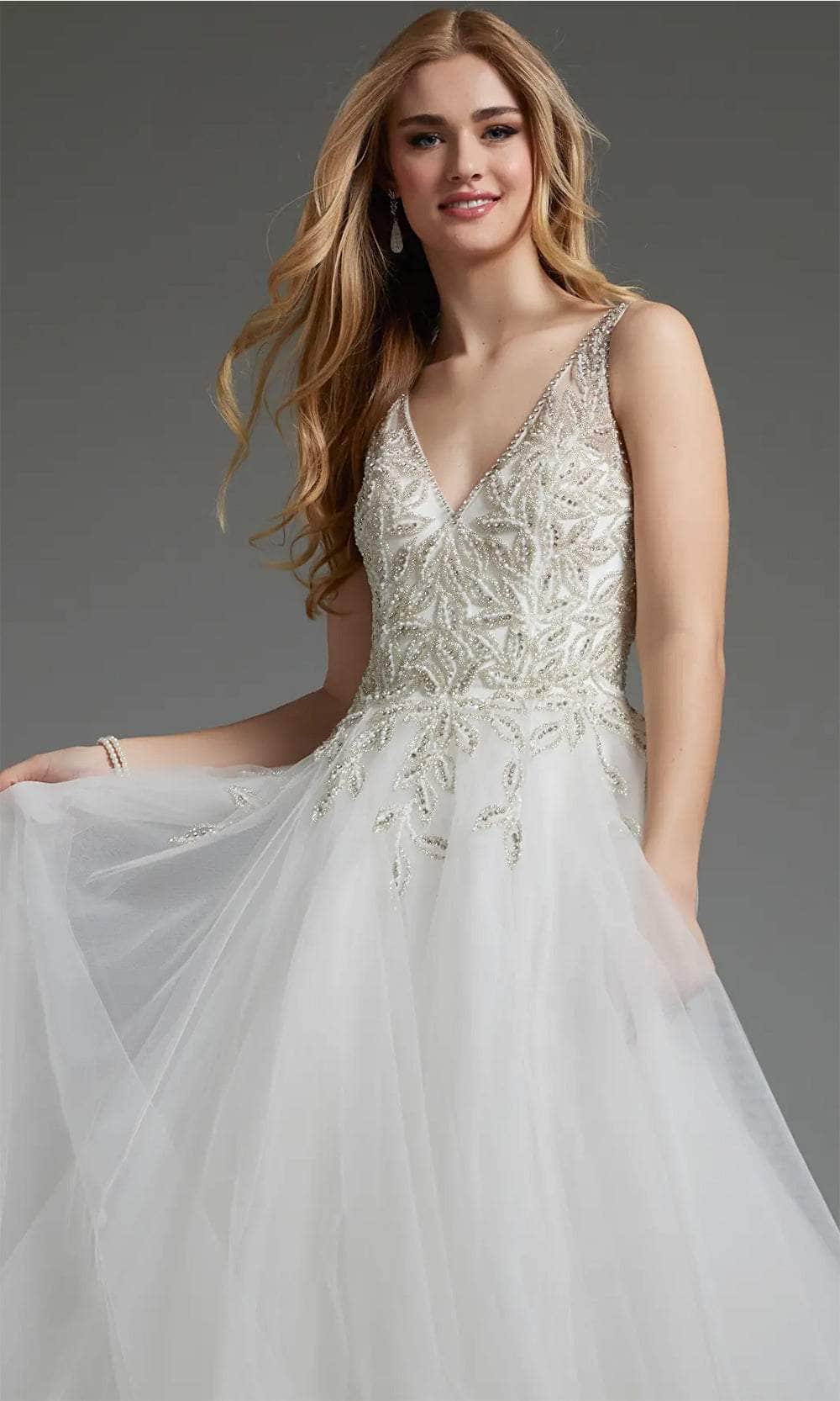 Jovani JB03500 - Tulle A-Line Bridal Gown Bridal Dresses
