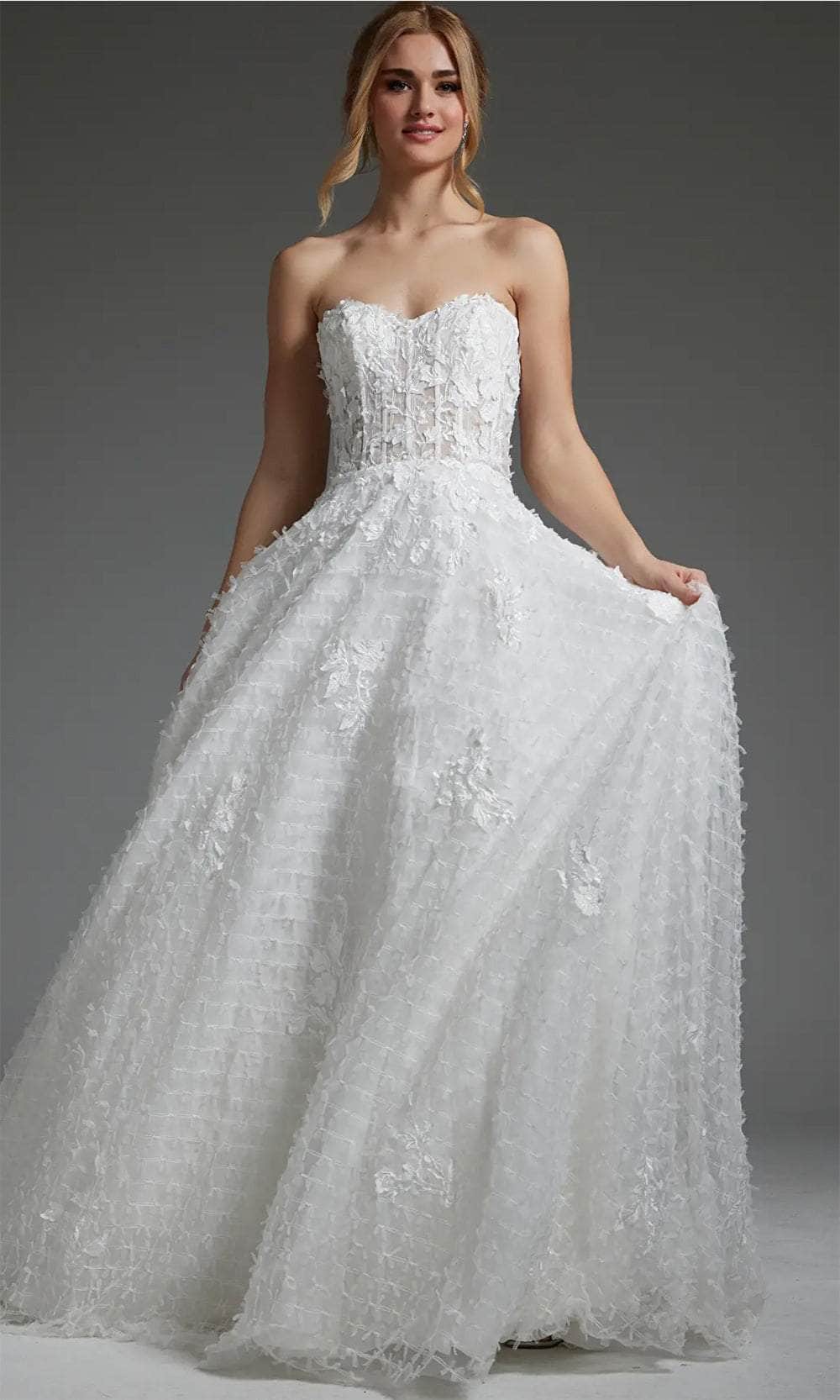 Jovani JB07165 - Sweetheart Corset Bridal Gown Bridal Dresses 00  Off-White