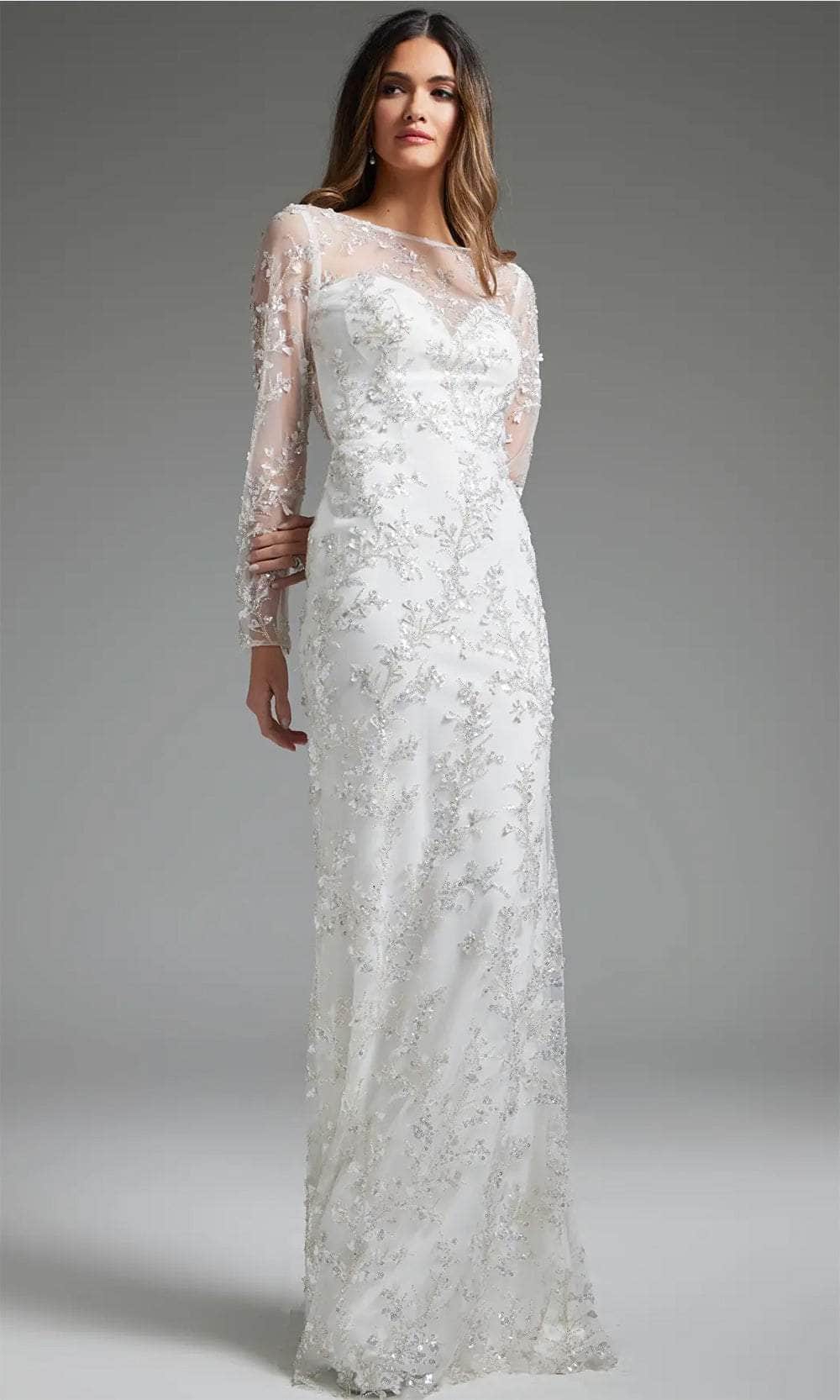 Jovani JB07376 - Illusion Bateau Bridal Gown Bridal Dresses