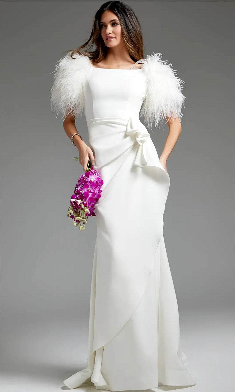 Jovani JB09153 - Draped Skirt Bridal Gown Bridal Dresses