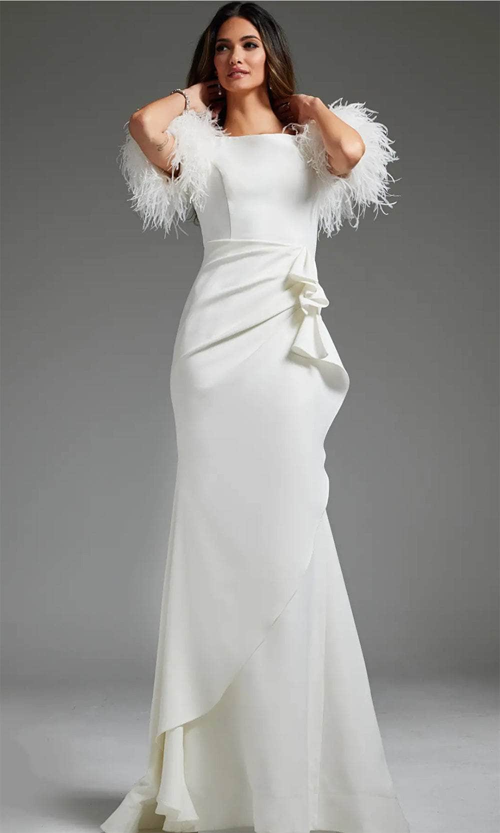 Jovani JB09153 - Draped Skirt Bridal Gown Bridal Dresses