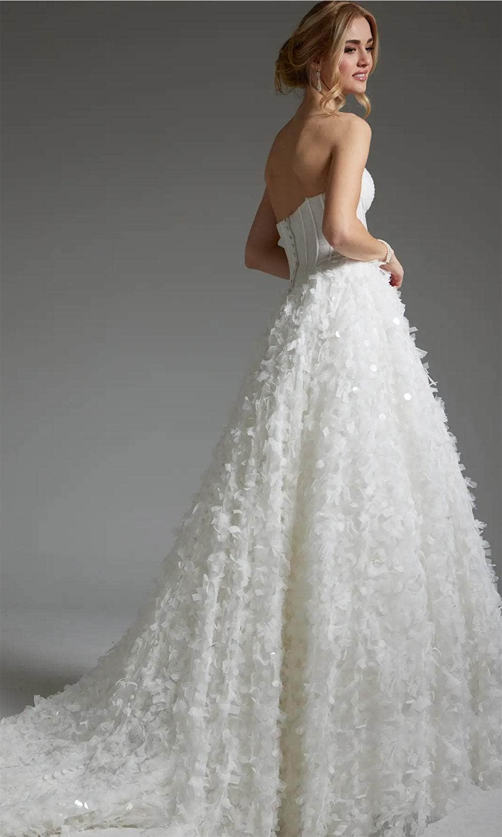 Jovani JB26295 - Paillette A-Line Bridal Gown Bridal Dresses