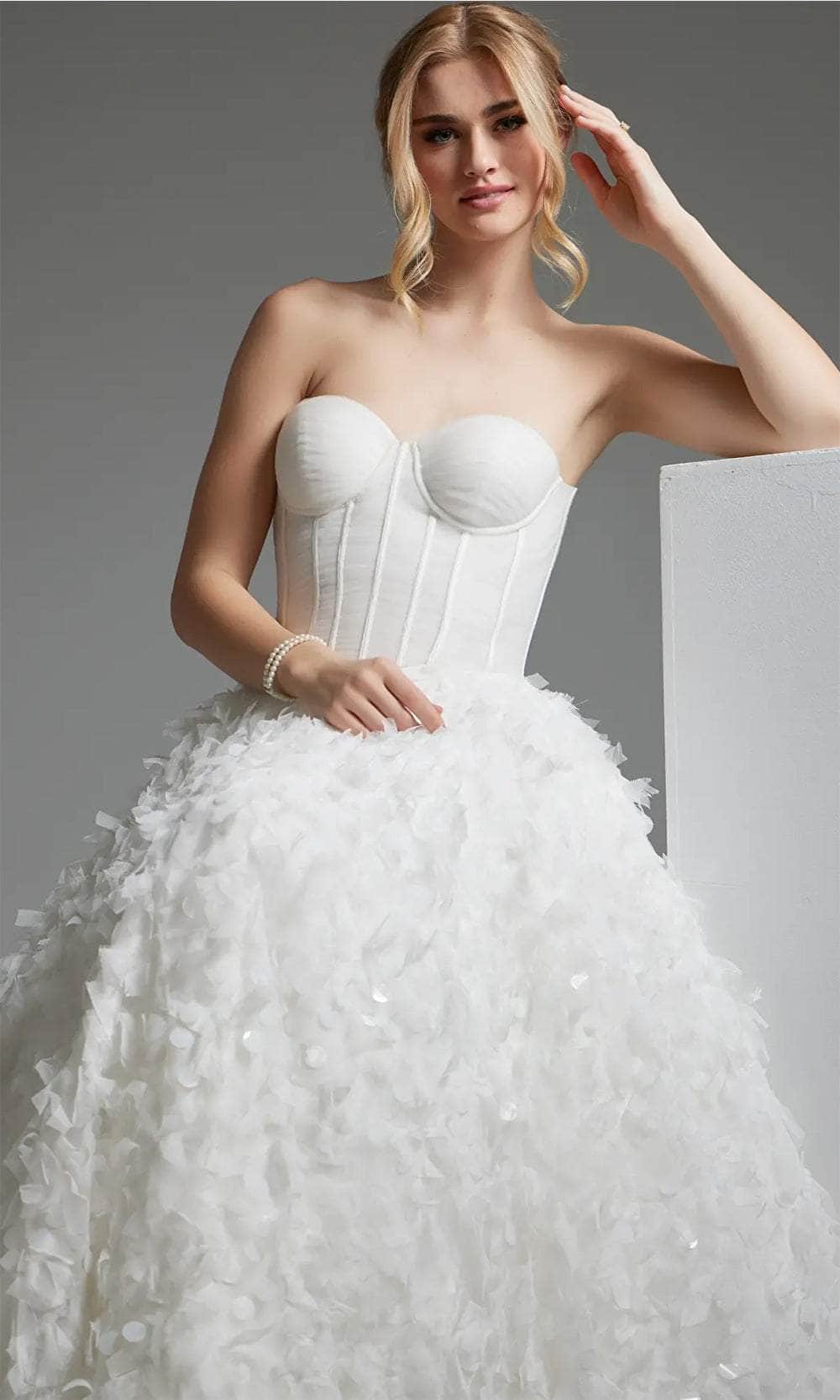 Jovani JB26295 - Paillette A-Line Bridal Gown Bridal Dresses