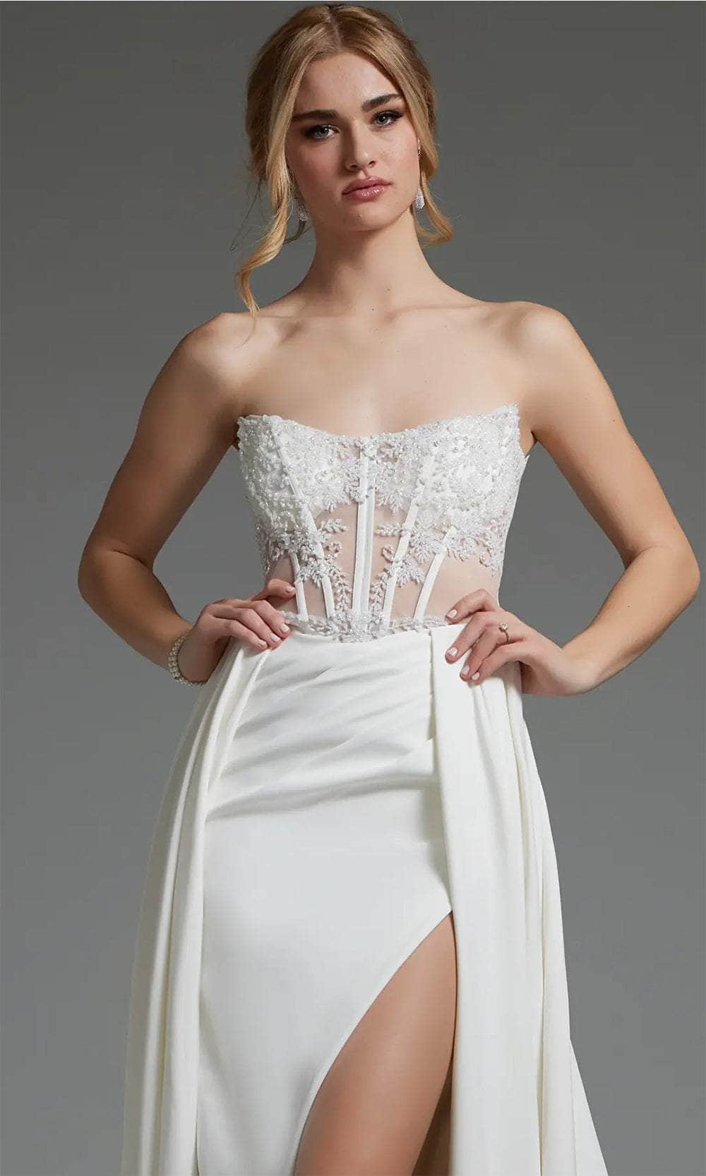 Jovani JB37128 - Illusion Corset Bridal Gown Bridal Dresses