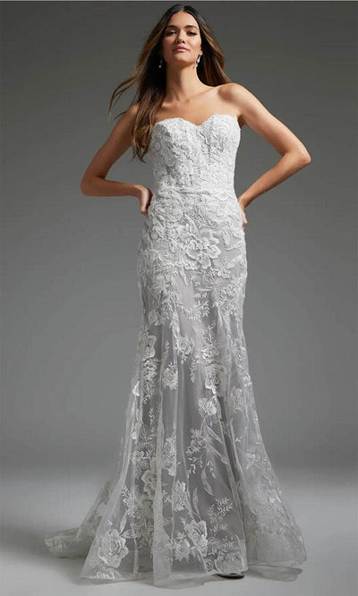 Jovani JB38221 - Strapless Bridal Gown Bridal Dresses 00  Ivory