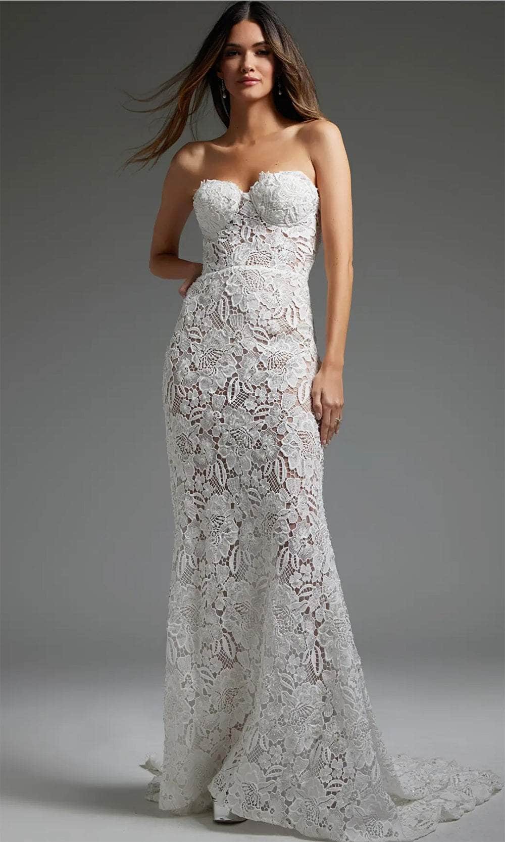 Jovani JB38271 - Sweetheart Lace Bridal Gown Bridal Dresses 00  Off-White