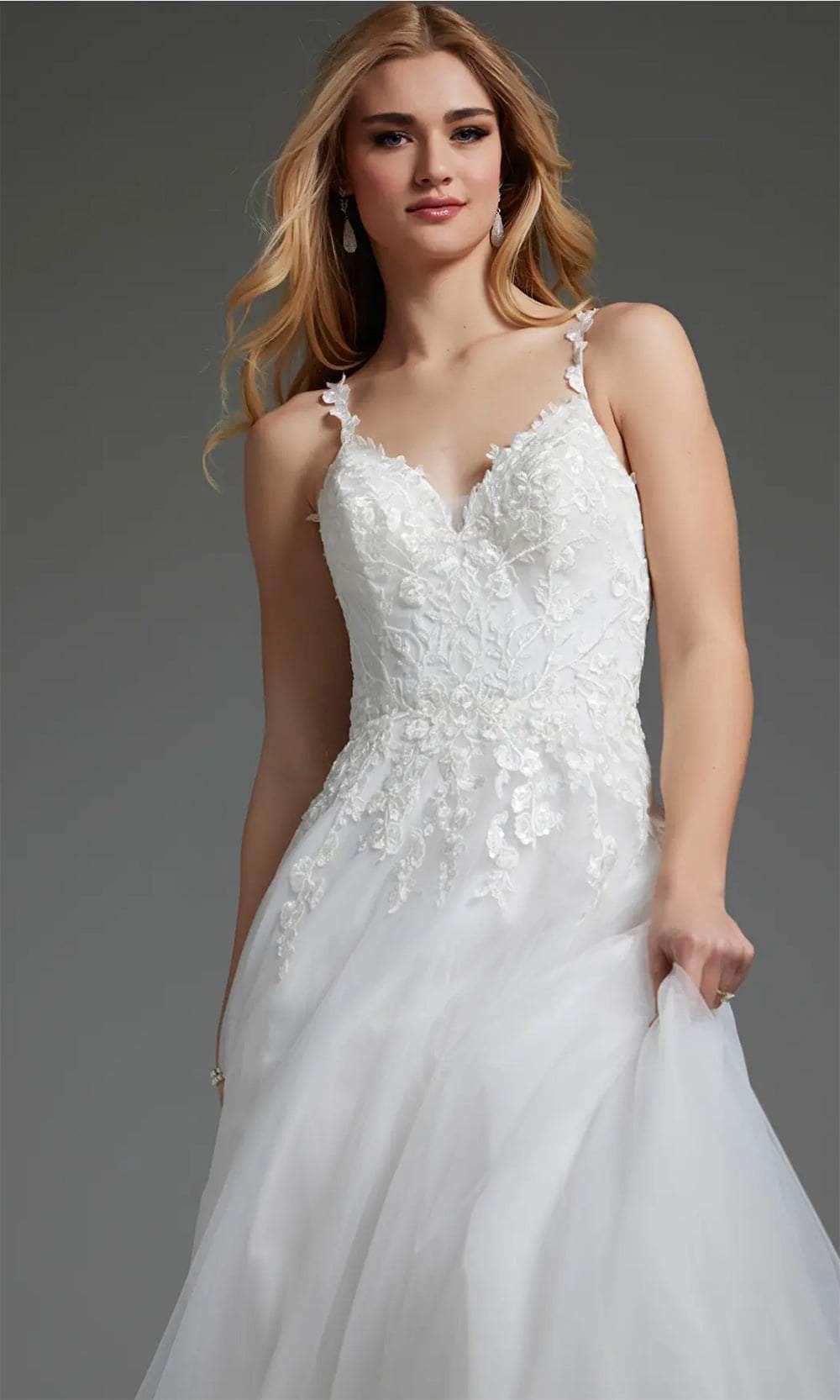 Jovani JB40513 - Lace Detailed Bridal Gown Bridal Dresses