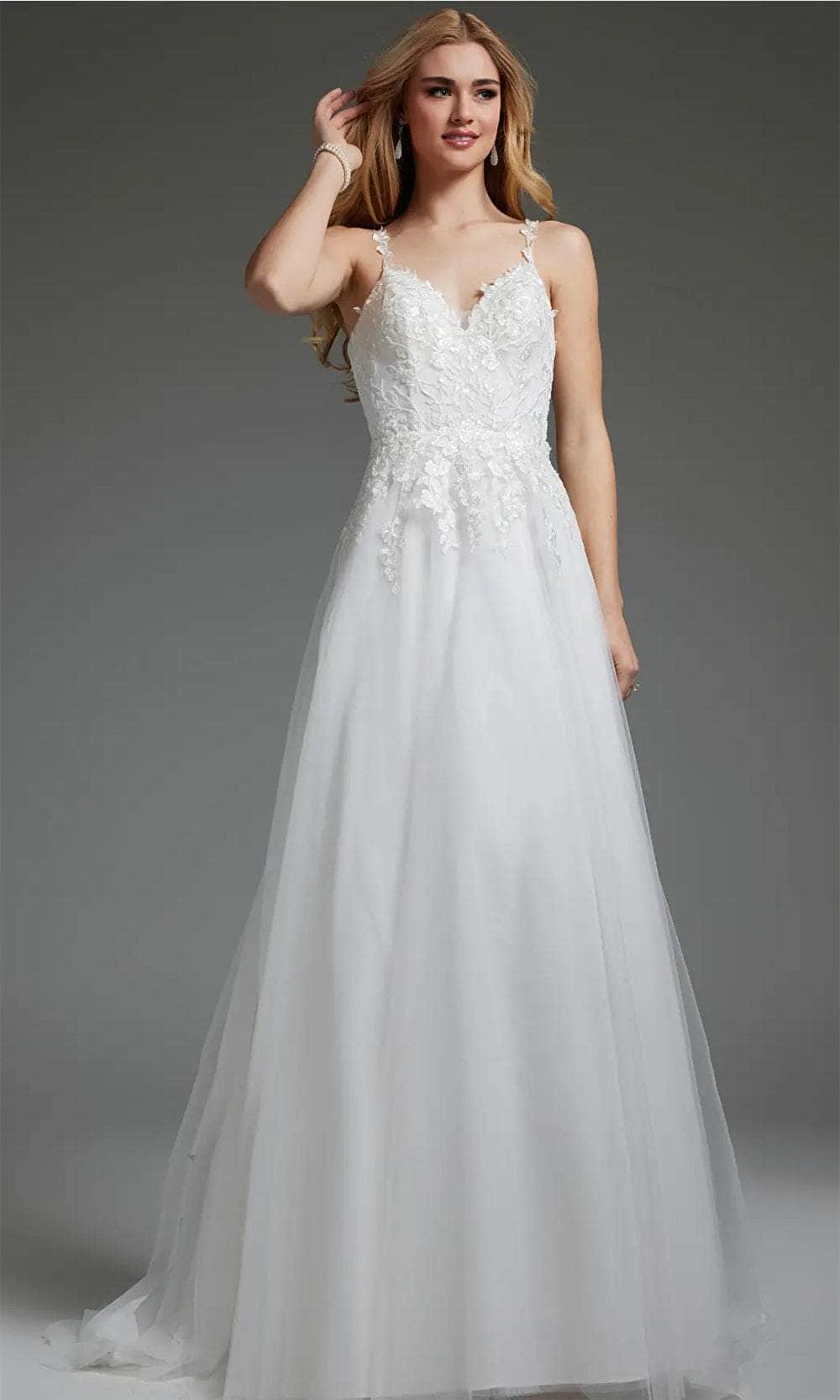 Jovani JB40513 - Embroidered Tulle Bridal Gown Bridal Dresses