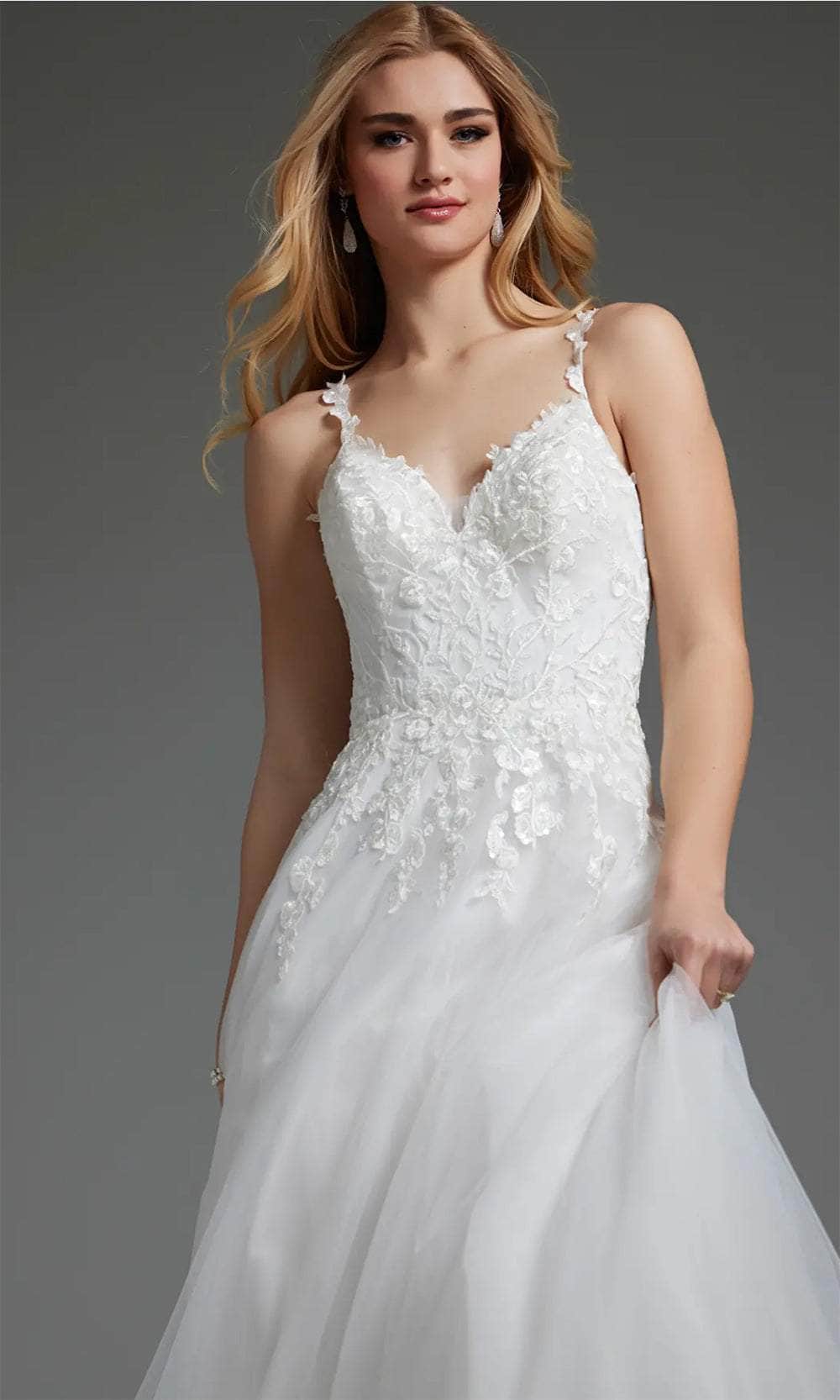 Jovani JB40513 - Embroidered Tulle Bridal Gown Bridal Dresses