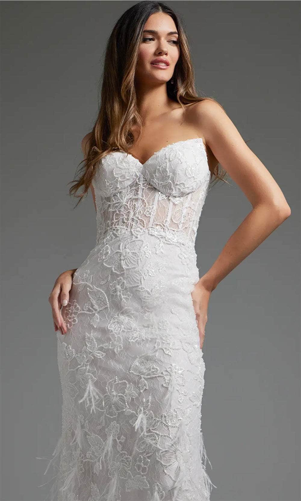 Jovani JB40590 - Lace Sheath Bridal Dress Bridal Dresses