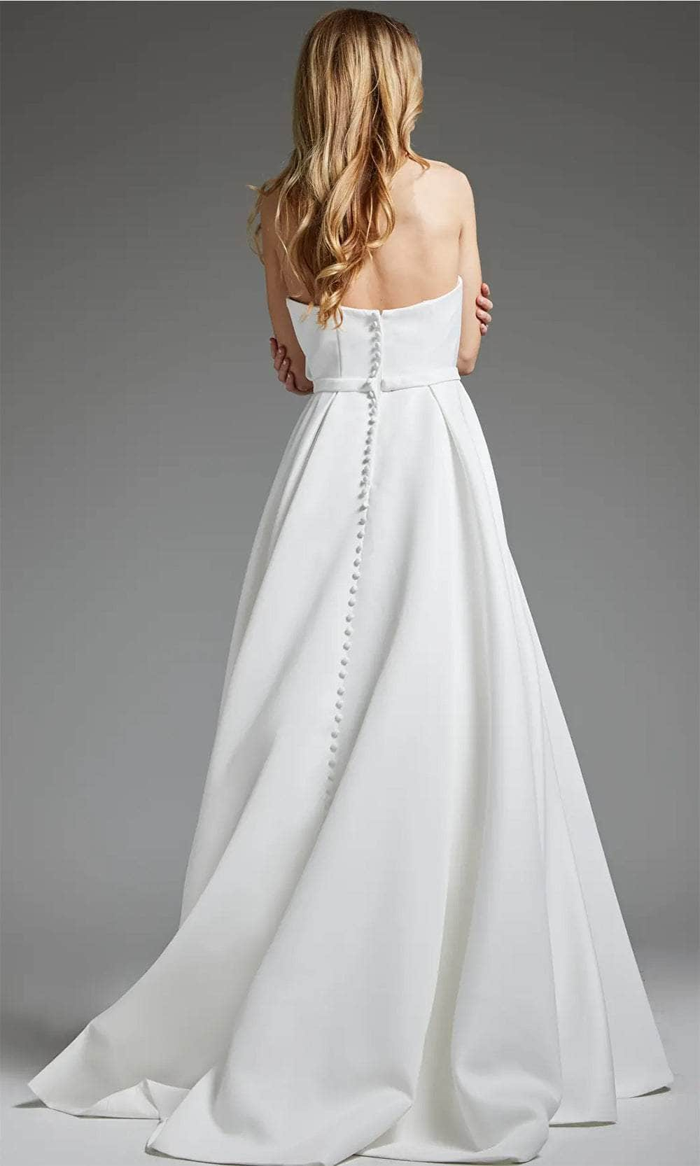 Jovani JB40599 - Straight-Across Back Buttons Bridal Gown Bridal Dresses