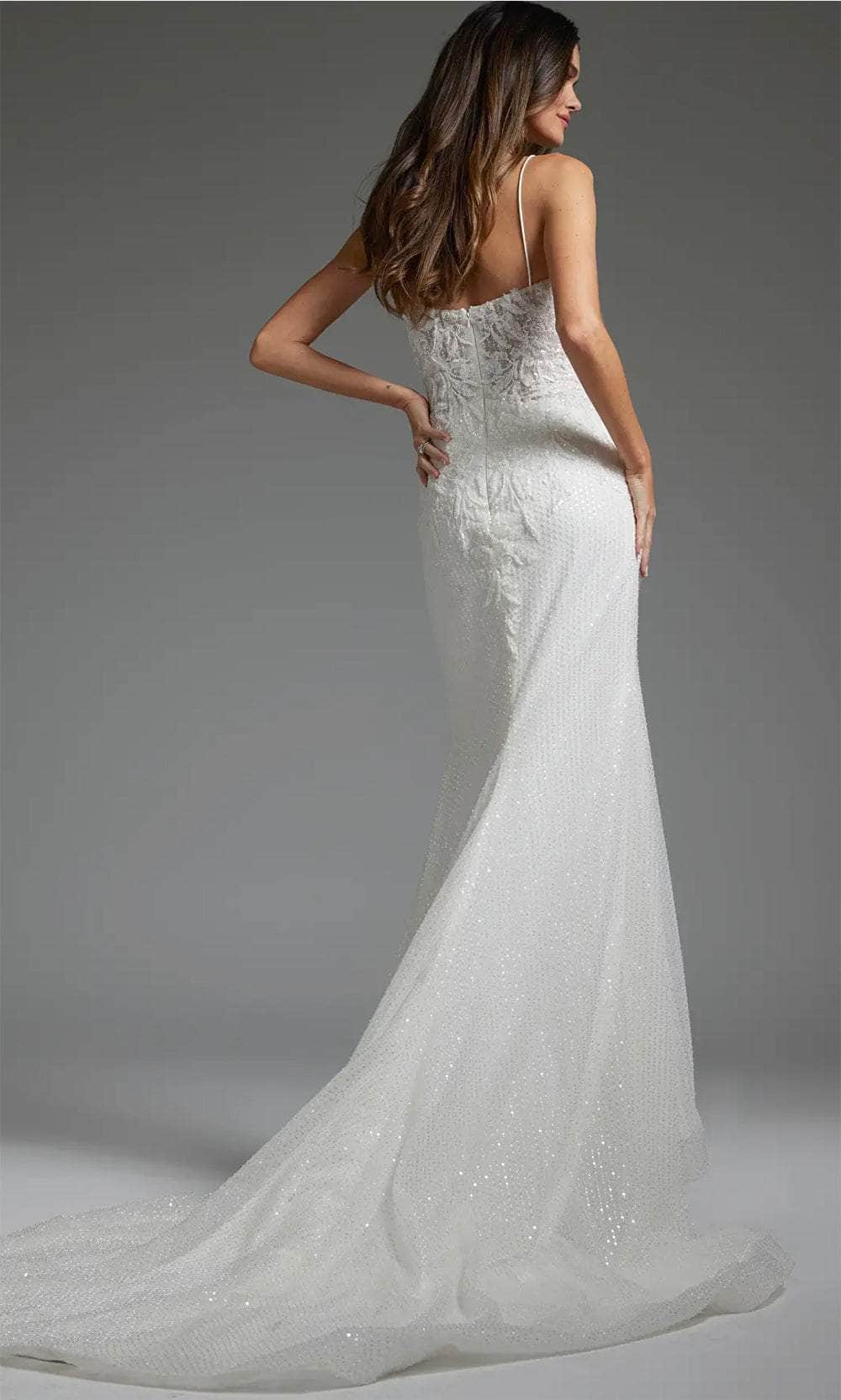 Jovani JB40639 Bridal Gown Lace Long Wedding Dress - Ivory / 2 Jovani JB40639 Bridal Gown Lace Long Wedding Dress - Ivory / 2