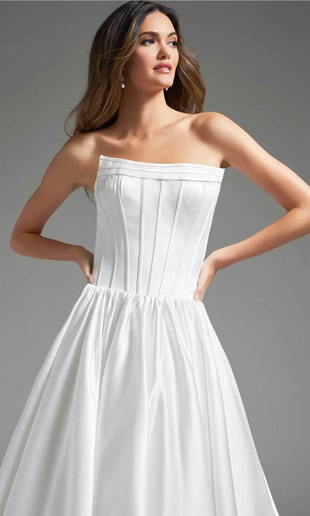 Jovani JB40784 - Corset Bodice Straight-Across Bridal Gown Bridal Dresses