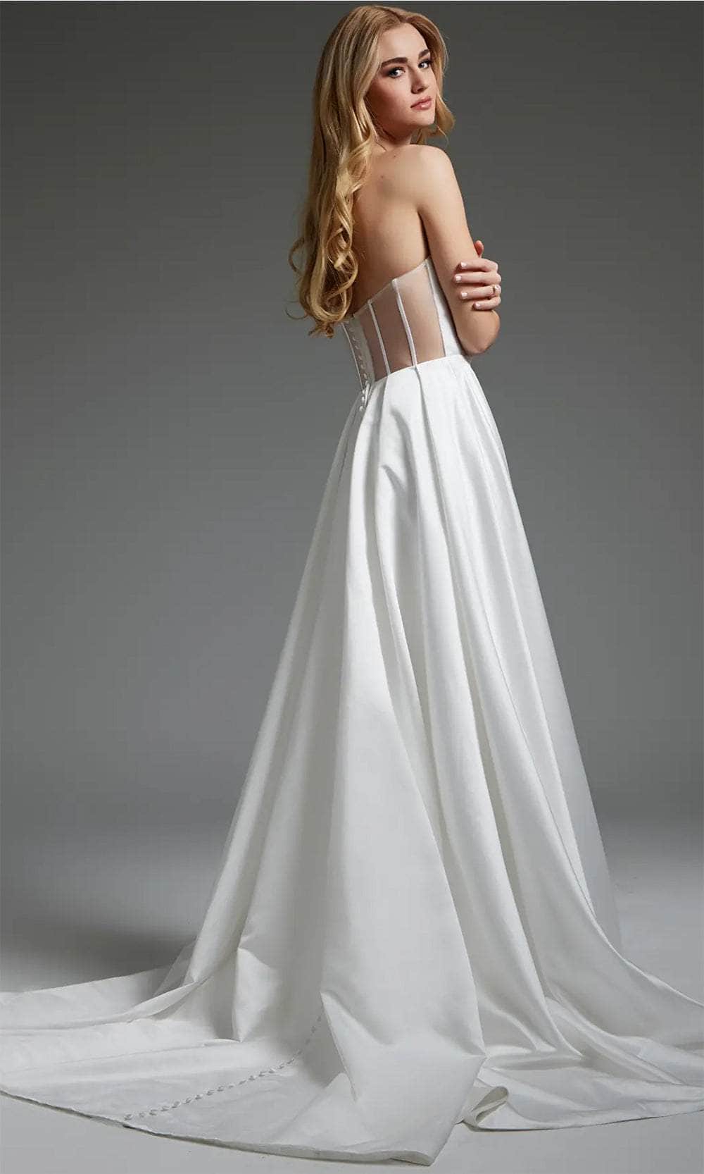 Jovani JB40825 - Strapless See-Through Back Bridal Gown Bridal Dresses