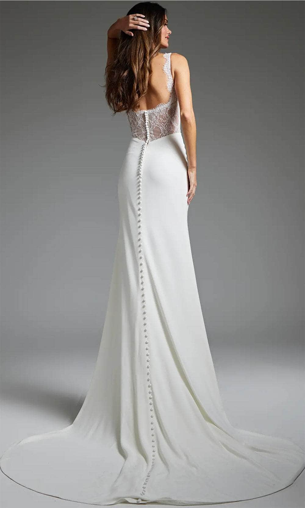 Jovani JB42222 - Lace Square Back Bridal Gown Bridal Dresses