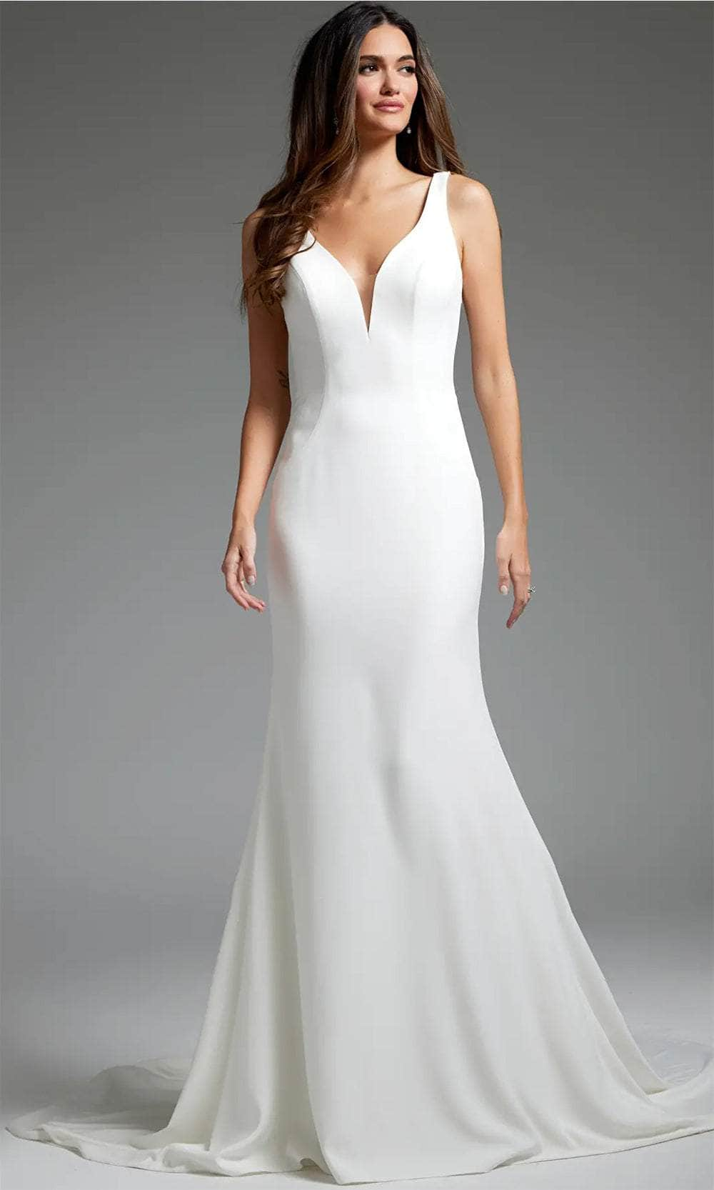 Jovani JB42222 - Sleeveless V-Neck Bridal Gown  Bridal Dresses