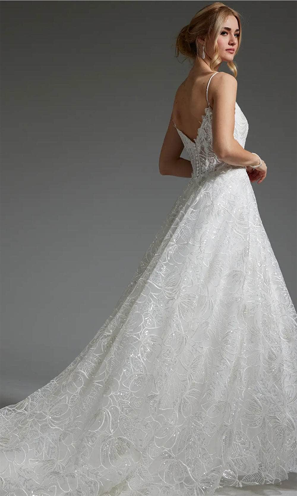 Jovani JB422225 - Illusion V-Back Bridal Gown  Wedding Dresses