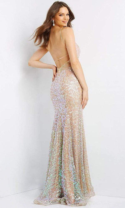 Jovani - JVN07594 Iridescent Sequined Sexy Dress Prom Dresses