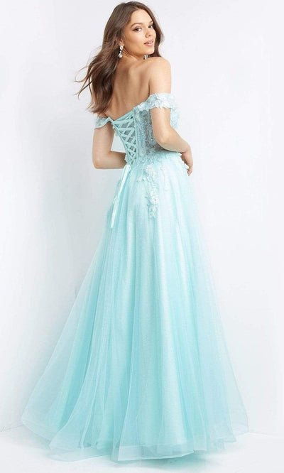 Jovani - JVN08295 Off Shoulder Embroidered Gown Prom Dresses