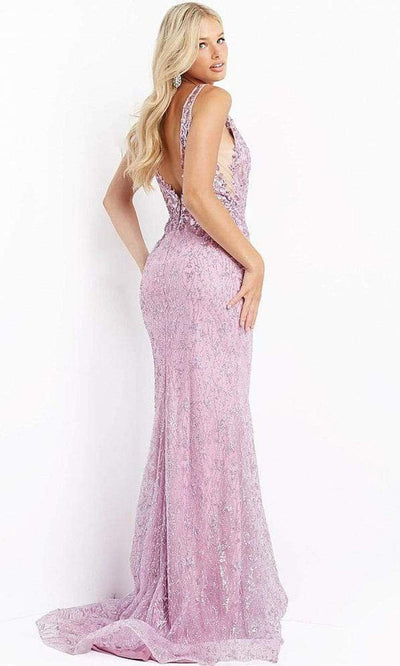 Jovani - JVN08418 Sequin and Glittered V Neck Gown Prom Dresses