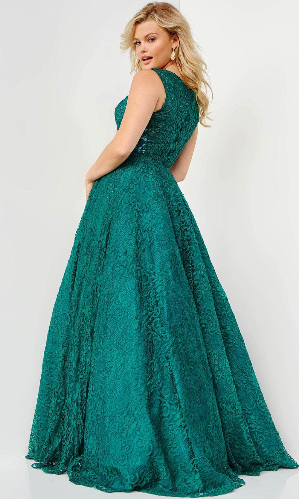 Jovani JVN09555 - Wide Strap Embroidered Ballgown Prom Dresses