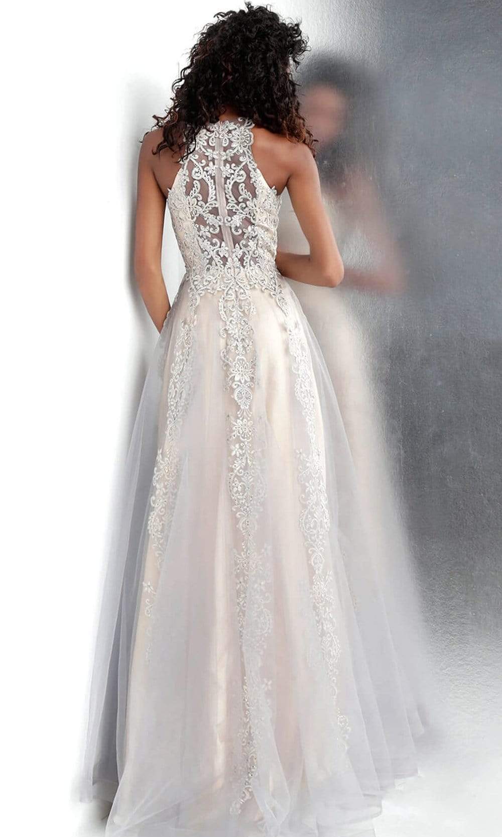 JVN by Jovani JVN64157 - Long A-Line Dress - Tulle Fabric, Sleeveless, Lace Embroidery, Beaded, Invisible Back Zipper. Hook And Eye Closure. 0 / Wine JVN by Jovani JVN64157 - Long A-Line Dress - Tulle Fabric, Sleeveless, Lace Embroidery, Beaded, Invisible Back Zipper. Hook And Eye Closure. 0 / Wine