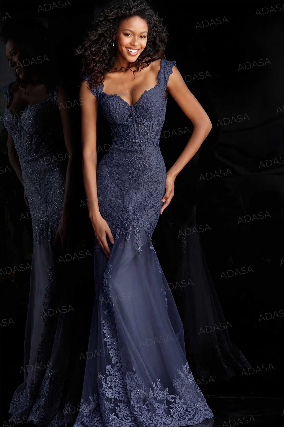 Jovani - JVN65688 Embroidered Sweetheart Gown