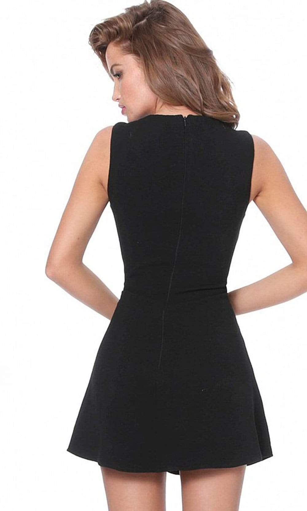 Jovani - M1695 Embellished Jewel A-Line Cocktail Dress Cocktail Dresses