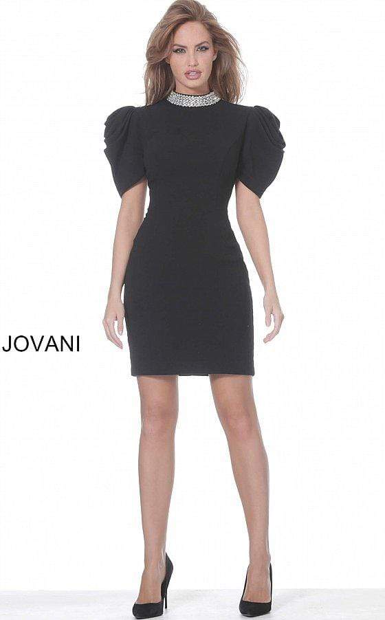 Jovani - M2941 Beaded High Neck Sheath Dress Cocktail Dresses