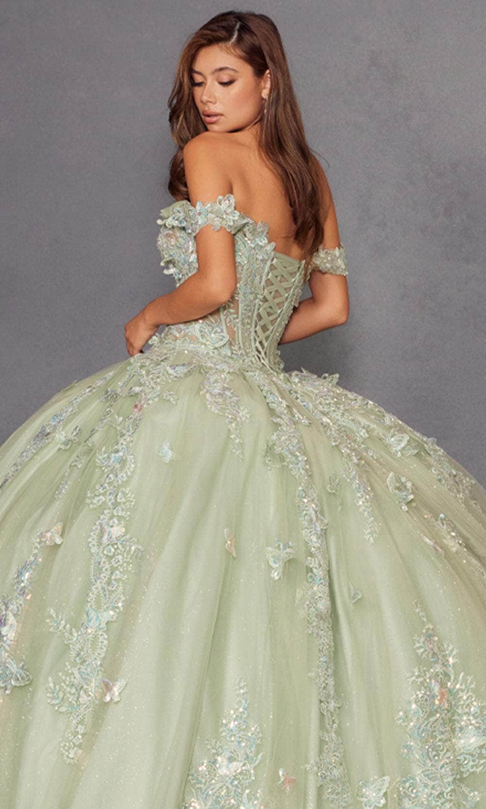Juliet Dresses 1485J - Elegant Tulle Ball Gown with Butterfly Details Quinceanera Dresses
