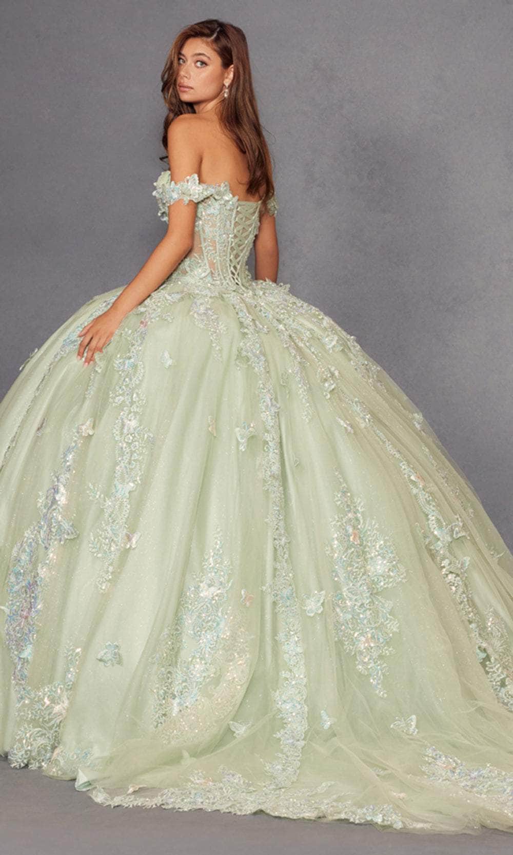 Juliet Dresses 1485J - Elegant Tulle Ball Gown with Butterfly Details Quinceanera Dresses