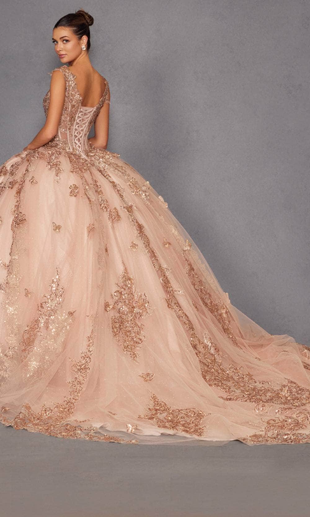 Juliet Dresses 1485J - Elegant Tulle Ball Gown with Butterfly Details Quinceanera Dresses