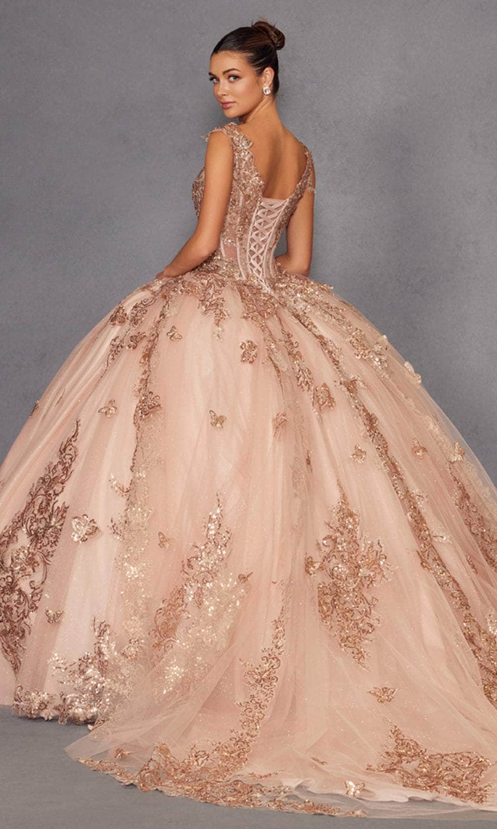 Juliet Dresses 1485J - Elegant Tulle Ball Gown with Butterfly Details Quinceanera Dresses