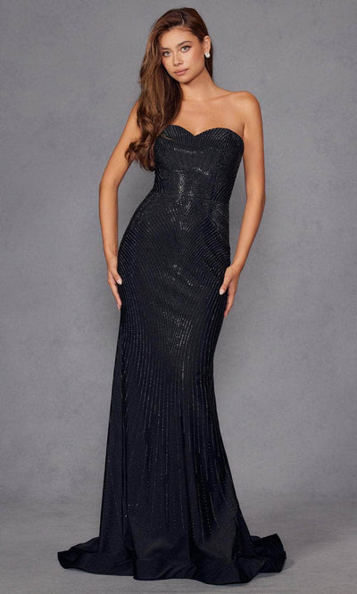 Juliet Dresses 2472R - Embellished Sweetheart Sheath Gown Prom Dresses