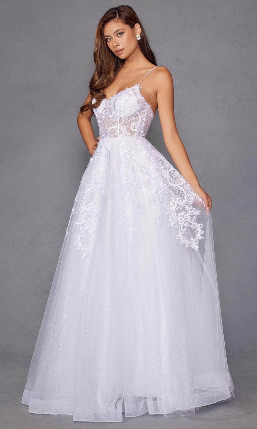 Juliet Dresses 2482SW - Sparkling Embroidered Tulle Gown Bridal Dresses