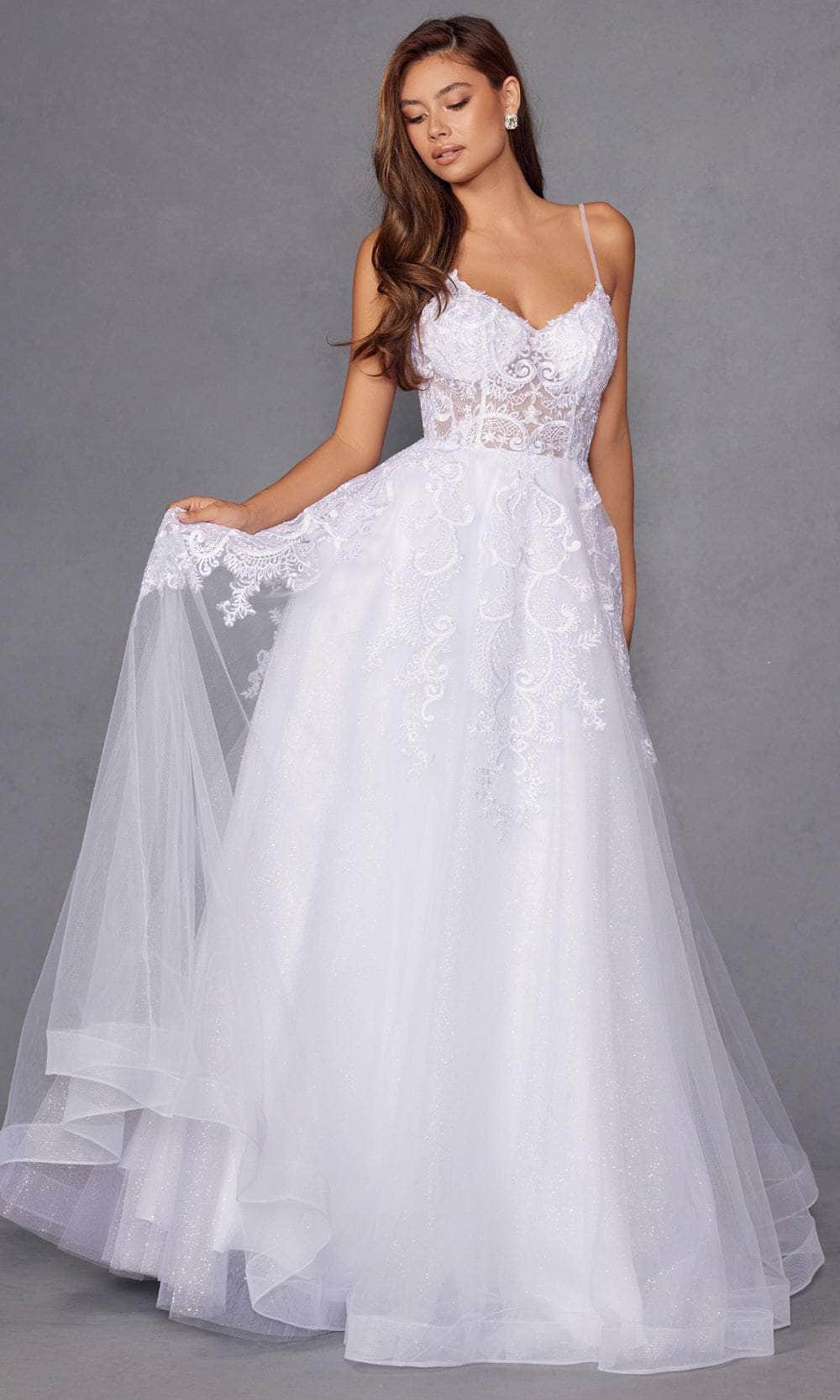 Juliet Dresses 2482SW - Sparkling Embroidered Tulle Gown Bridal Dresses