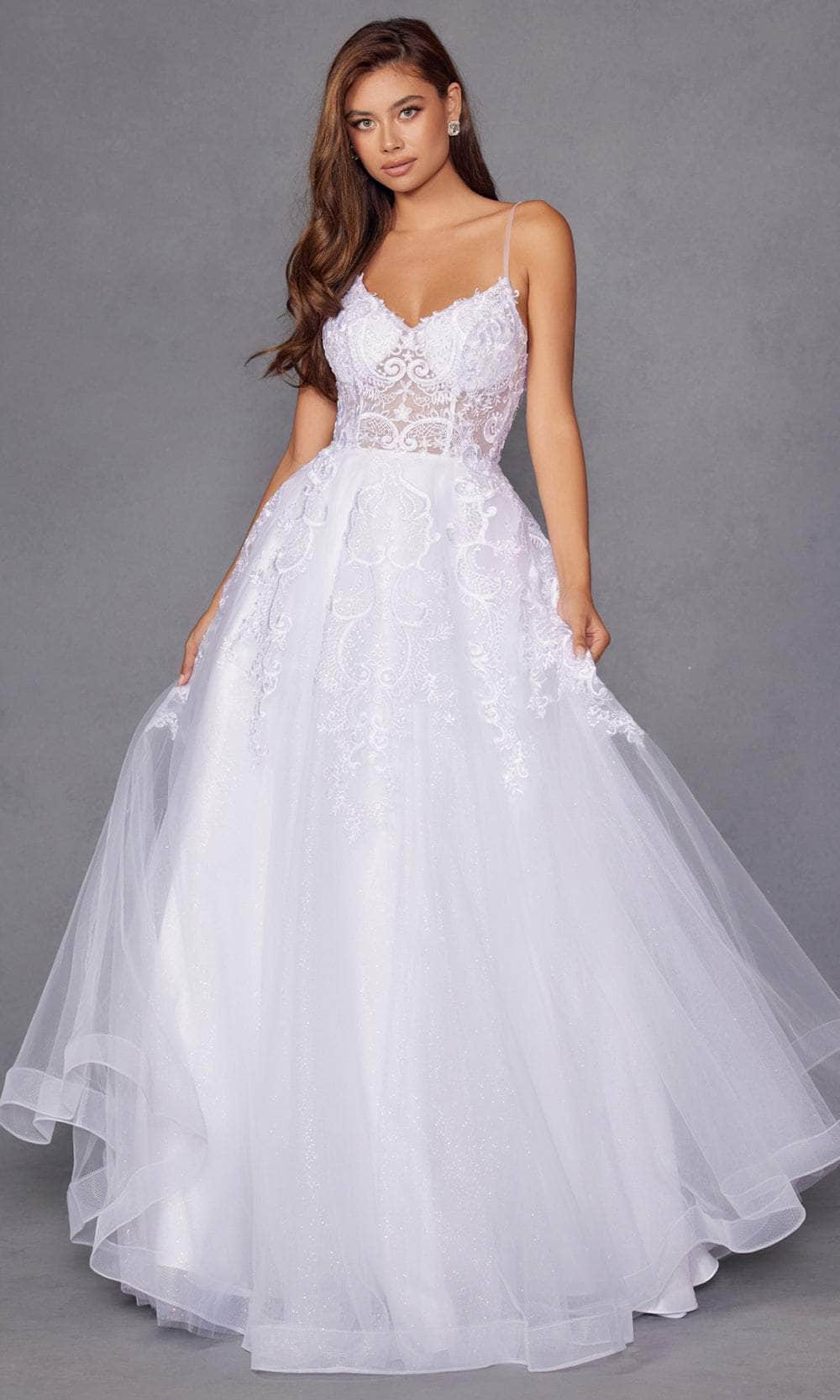 Juliet Dresses 2482SW - Sparkling Embroidered Tulle Gown Bridal Dresses