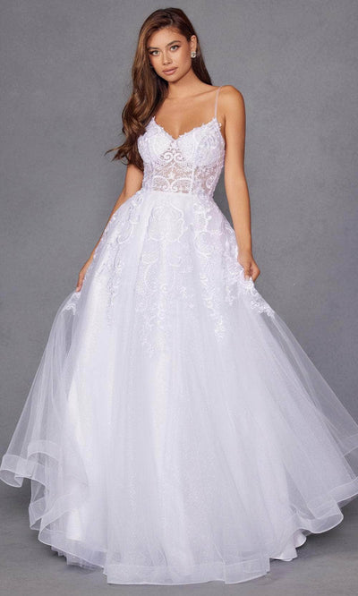 Juliet Dresses 2482SW - Sparkling Embroidered Tulle Gown Bridal Dresses