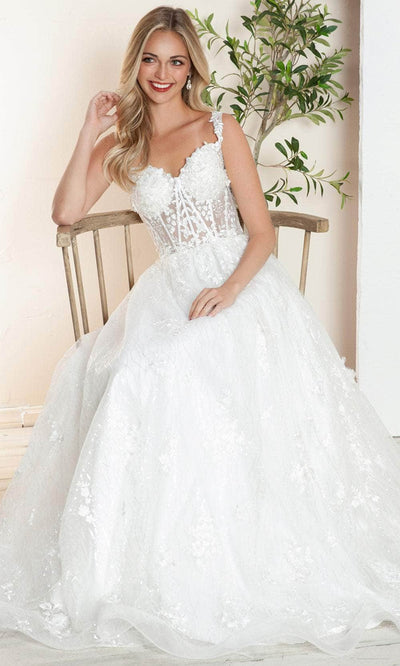 Juliet Dresses 2495AW - Ethereal Tulle Gown with Sheer Bodice Wedding Dresses