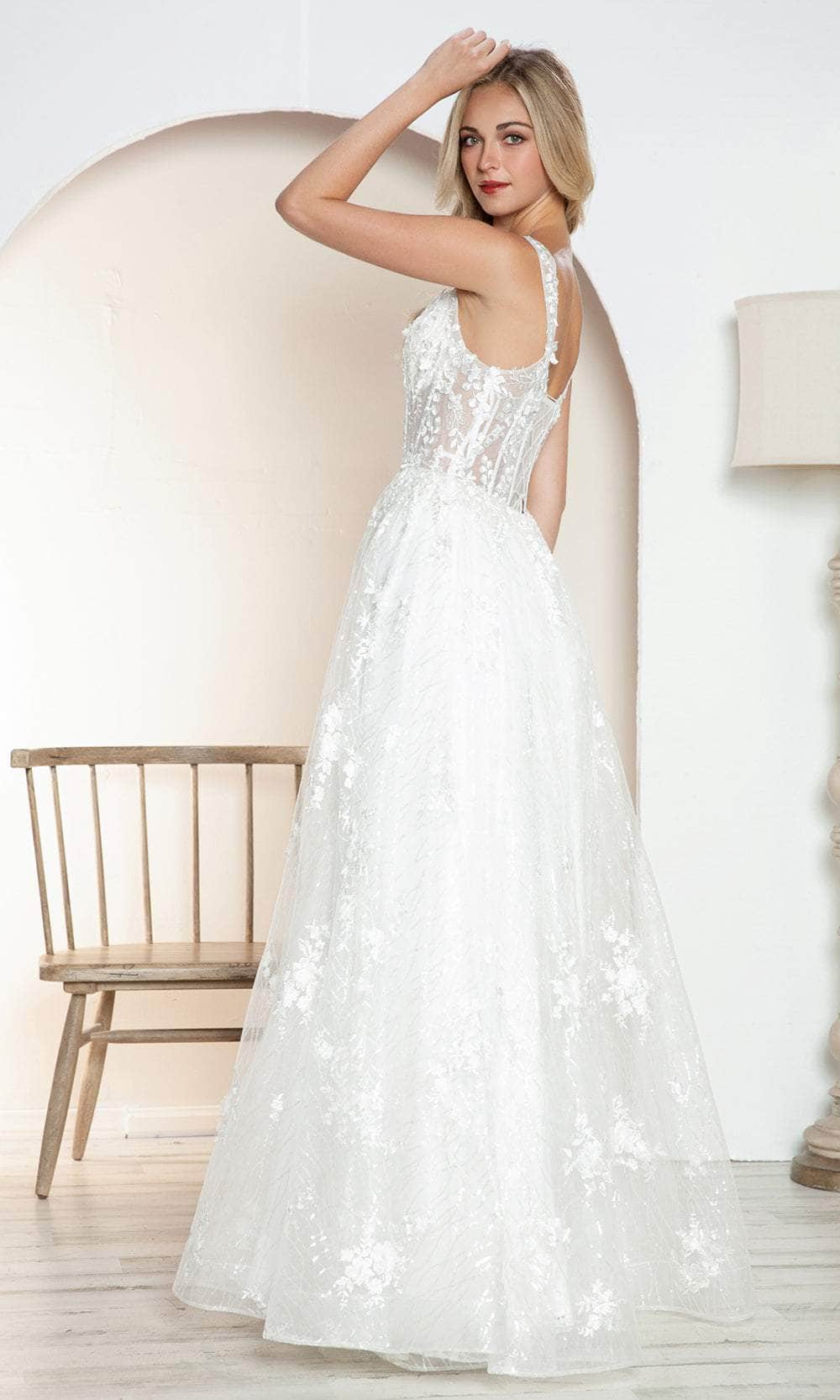 Juliet Dresses 2495AW - Ethereal Tulle Gown with Sheer Bodice Wedding Dresses