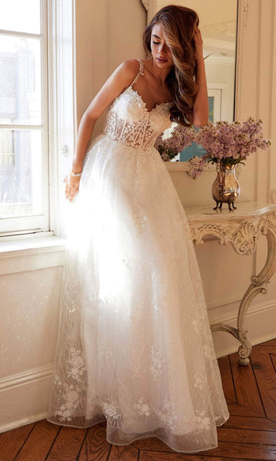 Juliet Dresses 2495AW - Ethereal Tulle Gown with Sheer Bodice Wedding Dresses