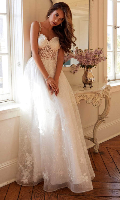 Juliet Dresses 2495AW - Ethereal Tulle Gown with Sheer Bodice Wedding Dresses