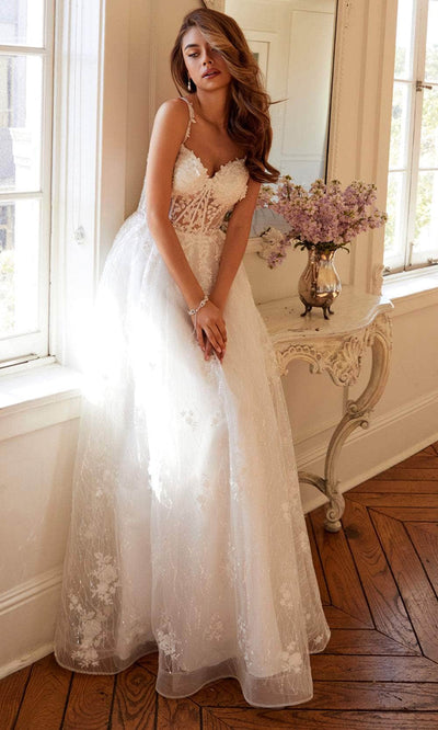 Juliet Dresses 2495AW - Ethereal Tulle Gown with Sheer Bodice Wedding Dresses