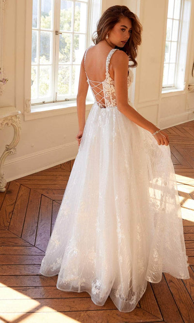 Juliet Dresses 2495AW - Ethereal Tulle Gown with Sheer Bodice Wedding Dresses
