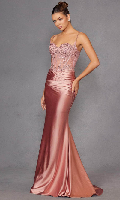Juliet Dresses 2531K - Sweetheart Gown with Floral Lace Details Prom Dresses
