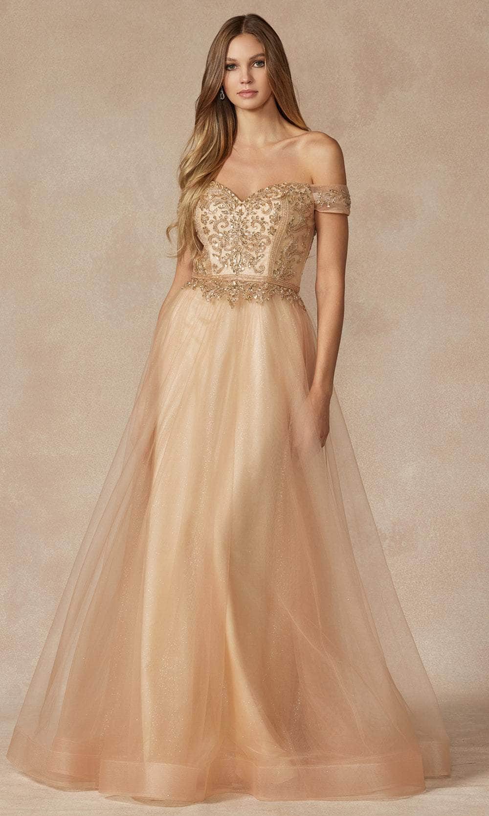 Juliet Dresses 287 - Sweetheart Embellished A-Line Gown Prom Dresses
